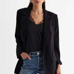 EXPRESS Satin Lace Strap V-Neck Downtown Cami